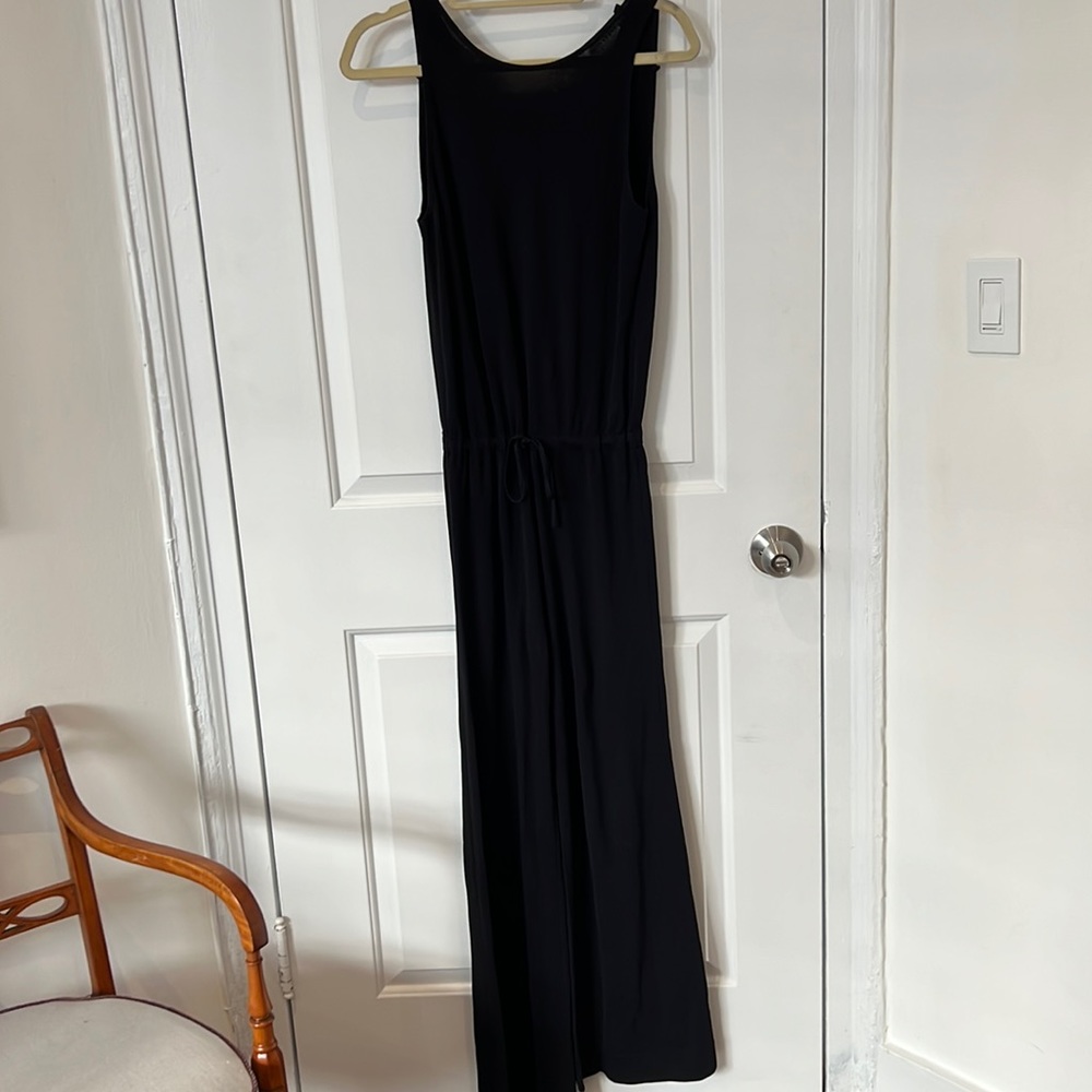 Black theory drawstring jumpsuit